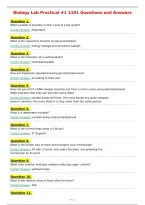 Biology Lab Practical &num;1 1101 Questions and Answers