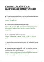 ATO LEVEL II UPDATED ACTUAL&NewLine;QUESTIONS AND CORRECT ANSWERS&NewLine;