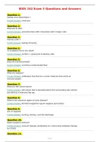 BIOS 242 Exam 3 Questions and Answers
