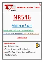NR 546 &sol; NR546 Midterm Exam &lpar;Latest 2026 &sol; 2027&rpar; verified Questions &  Correct Answers with verified Rationales &lpar;A&plus; Guarantee&rpar;