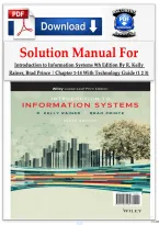 Solution Manual For Introduction to Information Systems 9th Edition By R&period; Kelly Rainer&comma; Brad Prince &vert; Chapter 1-14 With Technology Guide &lpar;1 2 3&rpar;&NewLine;