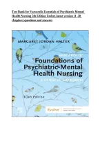 Test Bank For Varcarolis&rsquo; Essentials of Psychiatric Mental Health Nursing 5th Edition By Chyllia D&period; Fosbre &vert; ISBN 9780323810302 &vert; Chapters 1&ndash;27