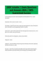 OSSF Installer 1 Exam Questions&NewLine;and Answers 2026 &vert; 100&percnt;&NewLine;Guaranteed Success