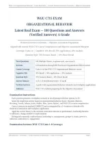 WGU C715 ORGANIZATIONAL BEHAVIOR ACTUAL EXAM 2026&sol;2027 &vert; 100 Questions & Verified Answers &vert; Latest Real Exam &vert; Pass Guaranteed - A&plus; Graded&NewLine;&NewLine;