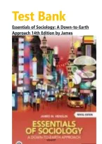 Test Bank for Essentials of Sociology&colon; A Down-to-Earth Approach 14th Edition by James&vert;&vert;Latest Edition
