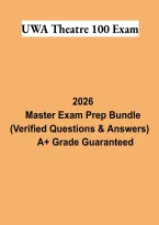 UWA Theatre 100 Exam 2026 &vert; Introduction to Theatre Study Guide & Practice Review