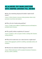AU 60 MISSED TEST BANK QUESTIONS&NewLine;WITH VERIFIED ANSWERS FULL REVIEW&NewLine;
