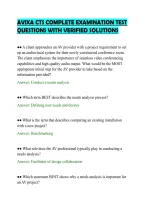 AVIXA CTS COMPLETE EXAMINATION TEST&NewLine;QUESTIONS WITH VERIFIED SOLUTIONS