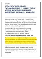 UT TYLER FNP NURS 5350 ADV &NewLine;PATHO&sol;NUR6203 EXAM 1 &vert; 2026&sol;2027 EDITION &vert; &NewLine;VERIFIED QUESTIONS WITH DETAILED &NewLine;ANSWERS AND RATIONALES &vert; BRAND NEW&excl;