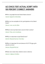 AZ CIVICS TEST ACTUAL SCRIPT WITH&NewLine;100 PERCENT CORRECT ANSWERS