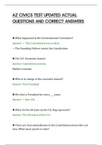 AZ CIVICS TEST UPDATED ACTUAL&NewLine;QUESTIONS AND CORRECT ANSWERS&NewLine;