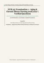 NUR 257 Exam 1 Aging & Chronic Illness Nursing 2026&sol;2027 &vert; 50 Verified Questions & Answers &vert; Galen College of Nursing &vert; 4 Core Domains &vert; Instant Download