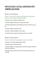 NUR 104 EXAM 1 ACTUAL QUESTIONS WITH&NewLine;VERIFIED SOLUTIONS&NewLine;