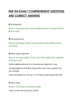 NUR 104 EXAM 1 COMPREHENSIVE QUESTIONS&NewLine;AND CORRECT ANSWERS
