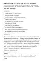 QMB 3200 FINAL EXAM&colon; 200 UNIQUE QUESTIONS AND CORRECT ANSWERS WITH&NewLine;RATIONALE LATEST UPDATE ALREADY GRADED A&plus; ASSURED PASS&rsqb; &ndash; QUESTIONS AND&NewLine;ANSWERS &vert; VERIFIED AND WELL DETAILED ANSWERS &vert; PLUS RATIONALES &vert; GUARANTEED&NewLine;PASS &vert; LATEST EXAM UPDATE&NewLine;