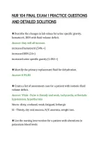 NUR 104 FINAL EXAM 1 PRACTICE QUESTIONS&NewLine;AND DETAILED SOLUTIONS