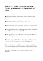 WGU D219 EXAM PREPARATION AND STUDY NOTES COMPLETE REVISION SET 2026&period;pdf&NewLine;&NewLine;