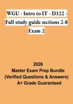 WGU D322 Introduction to IT Exam 2 2026 &vert; Full Study Guide Sections 2&ndash;8