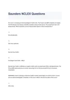 Saunders NCLEX Questions &vert; Nursing Practice Questions & NCLEX Exam Review