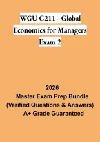 WGU C211 Global Economics for Managers Exam 2 2026 &vert; Study Guide & Practice Review