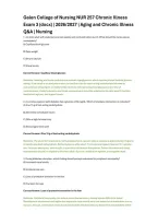 Galen College of Nursing NUR 257 Chronic Illness &NewLine;Exam 3  &vert; 2026&sol;2027 &vert; Aging and Chronic Illness &NewLine;Q&A &vert; Nursing