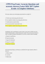 CPPO Exam 2026&sol;2027 &vert; Practice Questions & Answers &vert; Certified Public Procurement Officer Exam Prep