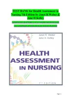 Test Bank for Health Assessment in Nursing 7th Edition by Weber & Kelley 2026&sol;2027 &vert; Chapters 1&ndash;34 Practice Questions & Answers &vert; Nursing Exam Prep