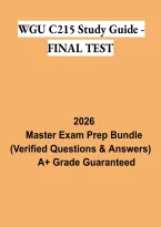 WGU C215 Study Guide Final Test 2026 &vert; Exam Review & Practice Questions