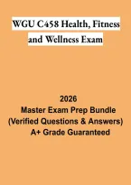 WGU C458 Health&comma; Fitness and Wellness Exam 2026 &vert; Study Guide & Practice Review