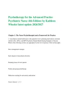 Psychotherapy for the Advanced Practice Psychiatric Nurse &lpar;4th Edition&rpar; by Kathleen Wheeler latest update 2026&sol;2027