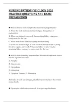 NURSING PATHOPHYSIOLOGY 2026 PRACTICE QUESTIONS AND EXAM PREPARATION&period;pdf&NewLine;&NewLine;