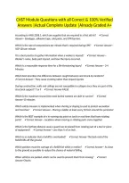 CHST Module Questions with all Correct & 100&percnt; Verified Answers &vert;Actual Complete Update &vert;Already Graded A&plus;