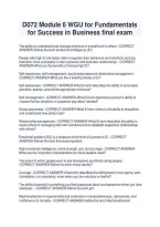 D072 Module 6 WGU for Fundamentals &NewLine;for Success in Business final exam