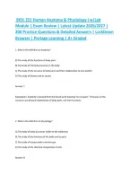 BIOL 251 Human Anatomy & Physiology I w&sol;Lab Module 1 Exam Review &vert; Latest Update 2026&sol;2027 &vert; 200 Practice Questions & Detailed Answers &vert; LockDown Browser &vert; Portage Learning &vert; A&plus; Graded&NewLine;&NewLine;