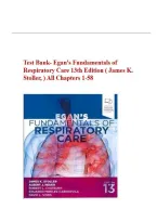 Test Bank for Egan's Fundamentals of Respiratory Care 13th Edition &vert; Practice Questions & Answers &vert; Respiratory Care Exam Prep