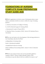 FOUNDATIONS OF NURSING COMPLETE EXAM PREPARATION STUDY GUIDE 2026&period;pdf&NewLine;&NewLine;