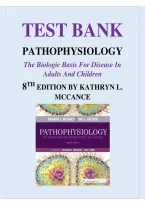 Test Bank for Pathophysiology&colon; The Biologic Basis for Disease 8th Edition by Sue Huether & Kathryn McCance &vert; Study Guide&comma; Practice Questions & Exam Review