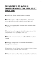 FOUNDATIONS OF NURSING COMPLETE EXAM PREPARATION STUDY GUIDE 2026&period;pdf&lpar; PACKAGE DEAL&rpar;