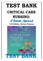Test Bank for Critical Care Nursing&colon; A Holistic Approach 11th Edition by Morton & Fontaine &vert; Study Guide&comma; Practice Questions & Exam Review