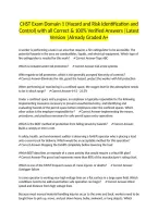 CHST Exam Domain 1 &lpar;Hazard and Risk Identification and Control&rpar; with all Correct & 100&percnt; Verified Answers &vert;Latest Version &vert;Already Graded A&plus;