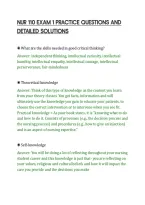 NUR 110 EXAM 1 PRACTICE QUESTIONS AND&NewLine;DETAILED SOLUTIONS&NewLine;