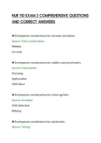 NUR 110 EXAM 2 COMPREHENSIVE QUESTIONS&NewLine;AND CORRECT ANSWERS