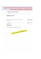 RN ATI Fundamentals Nursing 2026 Retake Proctored Exam with All NGN 70 Level 3 Passing Screenshot Q&NewLine;