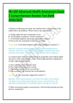 NU 650 Advanced Health Assessment Exam 2 Comprehensive Review Test Bank 2026&sol;2027