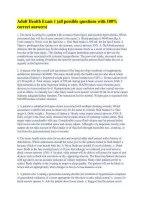Adult Health Exam 1 &vert; Questions&comma; Answers & Study Guide 