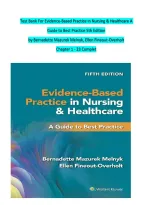 Test Bank For Evidence-Based Practice in Nursing & Healthcare A &NewLine;Guide to Best Practice 5th Edition&NewLine;by Bernadette Mazurek Melnyk&comma; Ellen Fineout-Overholt&NewLine;Chapter 1 - 23 Complete
