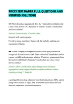 PFCCS TEST PAPER FULL QUESTIONS AND&NewLine;VERIFIED SOLUTIONS
