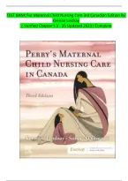 TEST BANK For Maternal Child Nursing Care 3rd Canadian Edition By &NewLine;Keenan Lindsay&NewLine;&vert; Verified Chapter's 1 - 25 Updated 2023&vert; Complete