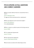 PFCCS UPDATED ACTUAL QUESTIONS&NewLine;AND CORRECT ANSWERS&NewLine;