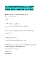 PGA COMPREHENSIVE EXAM STUDY&NewLine;GUIDE WITH COMPLETE SOLUTIONS